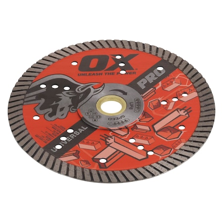 Ox Tools Pro Universal Diamond Blade, Diameter: 6" / 152mm, Bore: 7/8" - 5/8" / 22mm - 15mm OX-PU10-6
